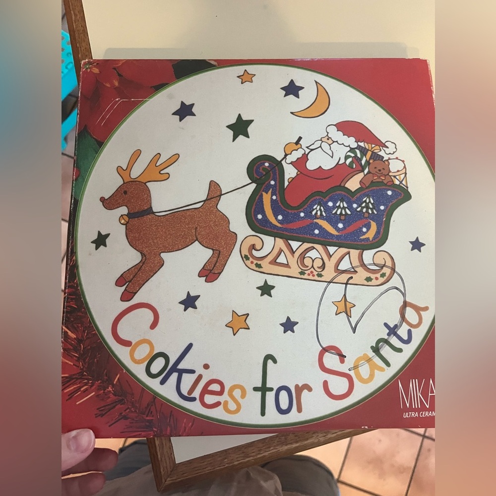 Vintage Santa Cookie Plate
